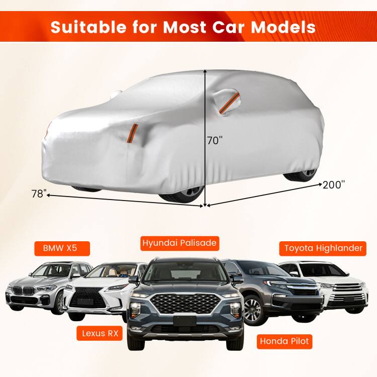 Suitable for Most Car Models

70" 78" 200"

BMW X5 Hyundai Palisade Toyota Highlander Lexus RX Honda Pilot