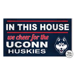 Jardine - UConn Huskies 11'' x 20'' Indoor/Outdoor In This House Sign - Navy