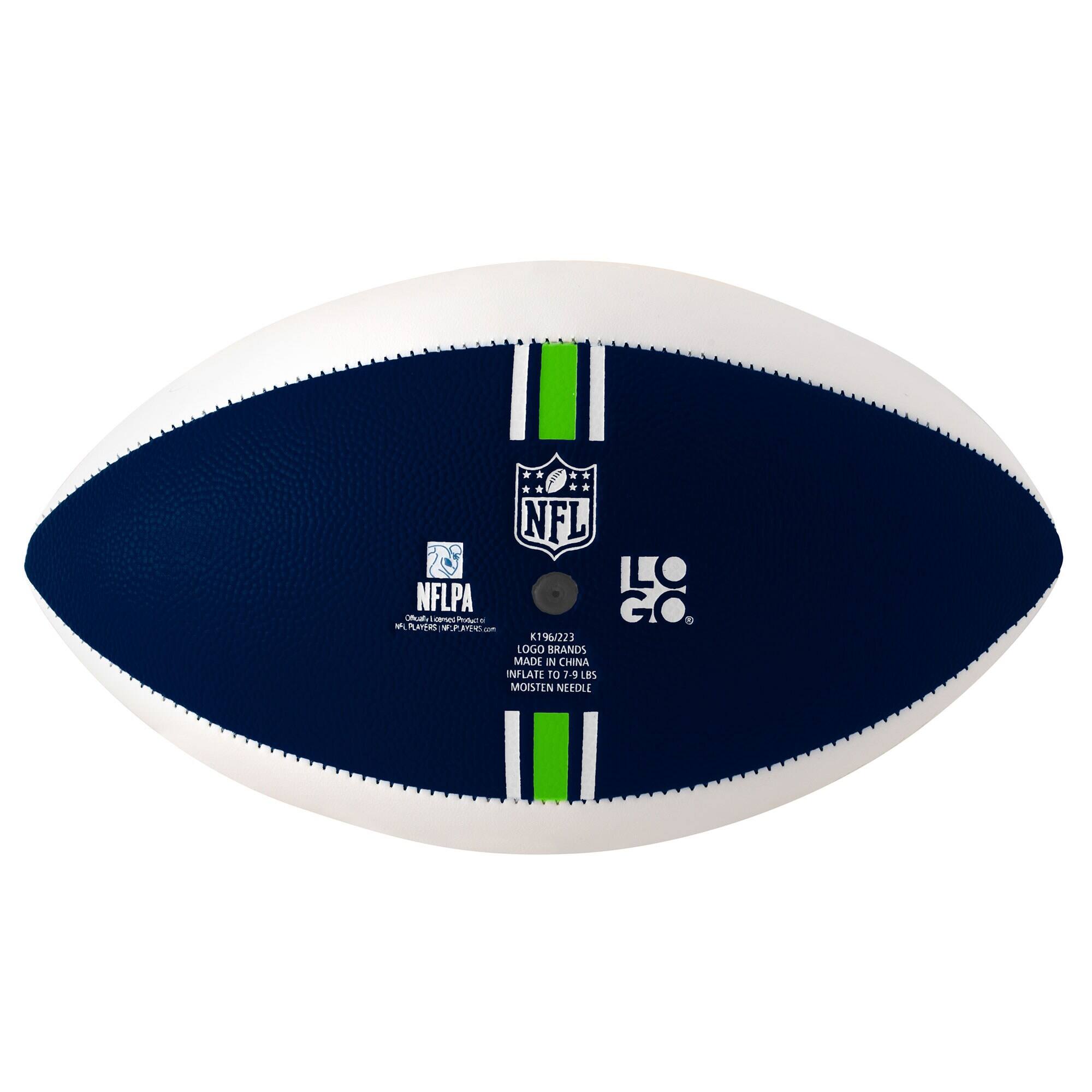 NFL  
NFLPA  
LO GO  

K196/223  
MADE IN CHINA  
INFLATE TO 7-9 LBS  
MOISTEN NEEDLE  

NFLPA  
NFL PLAYERS ASSOCIATION  
MADE IN CHINA  
INFLATE TO 7-9 LBS  
MOISTEN NEEDLE