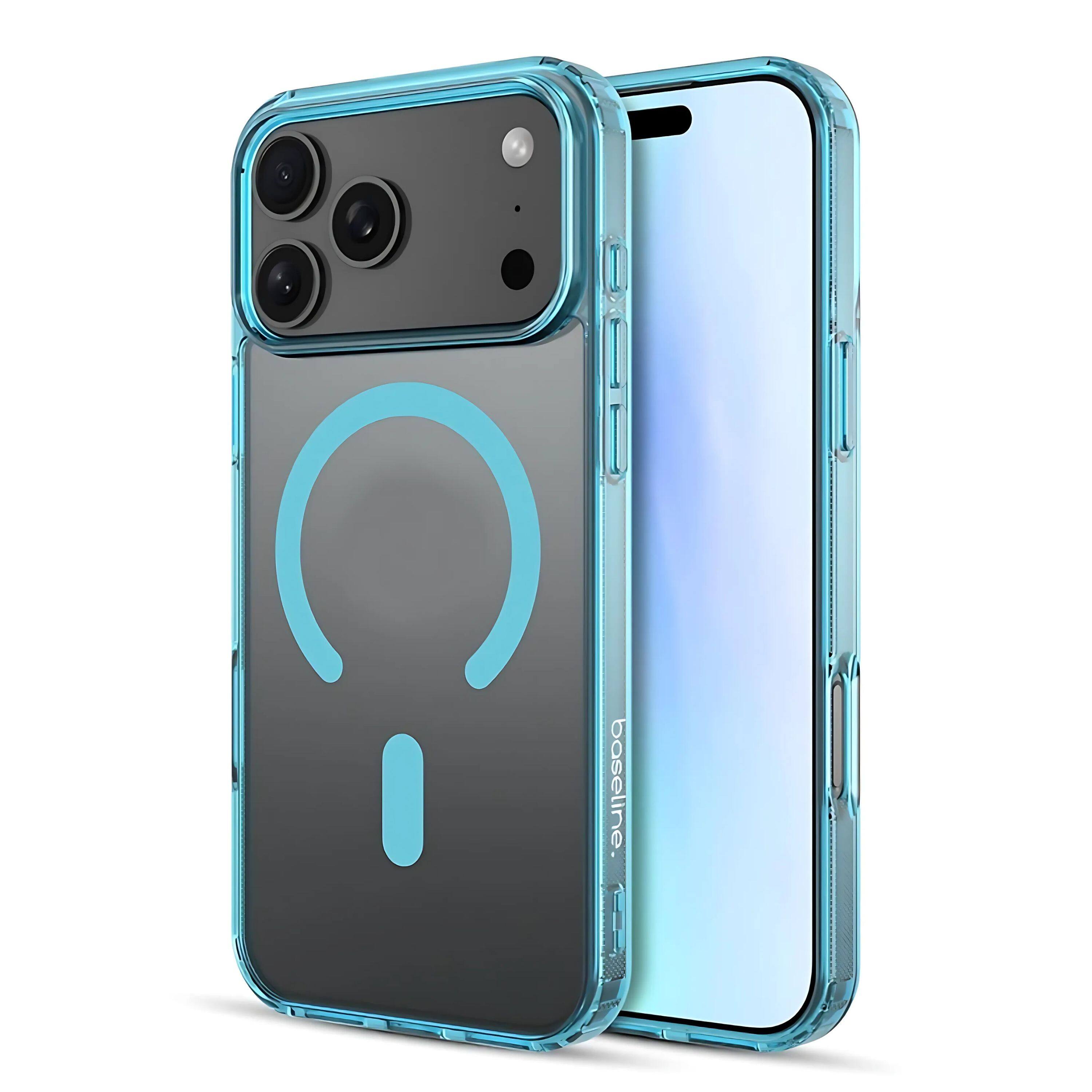 Kitcheniva - Transparent Magnetic Charging Case For iPhone 17 Pro Max - Blue