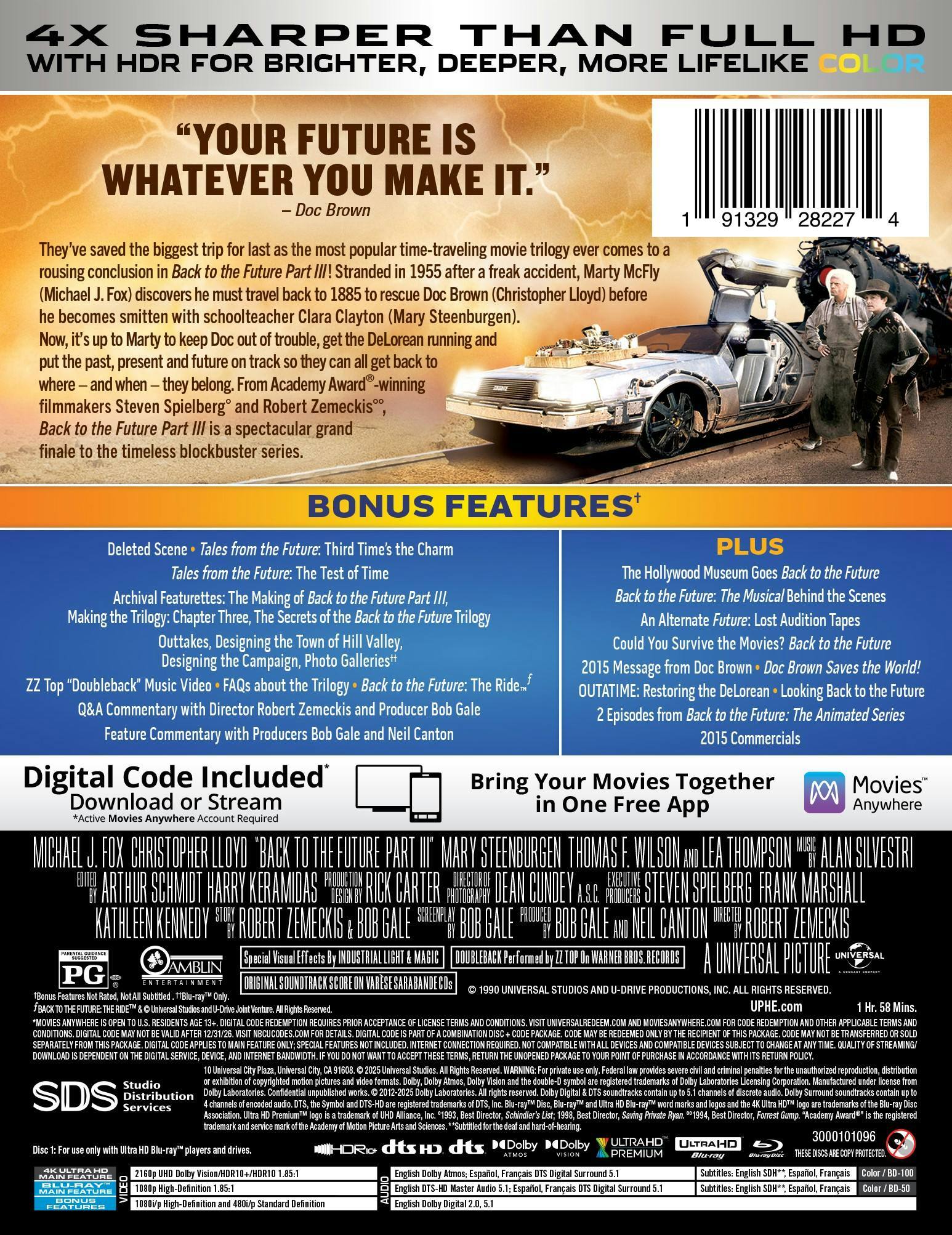 Back. Back to the Future III (Steelbook)   - 4K Blu-Ray.