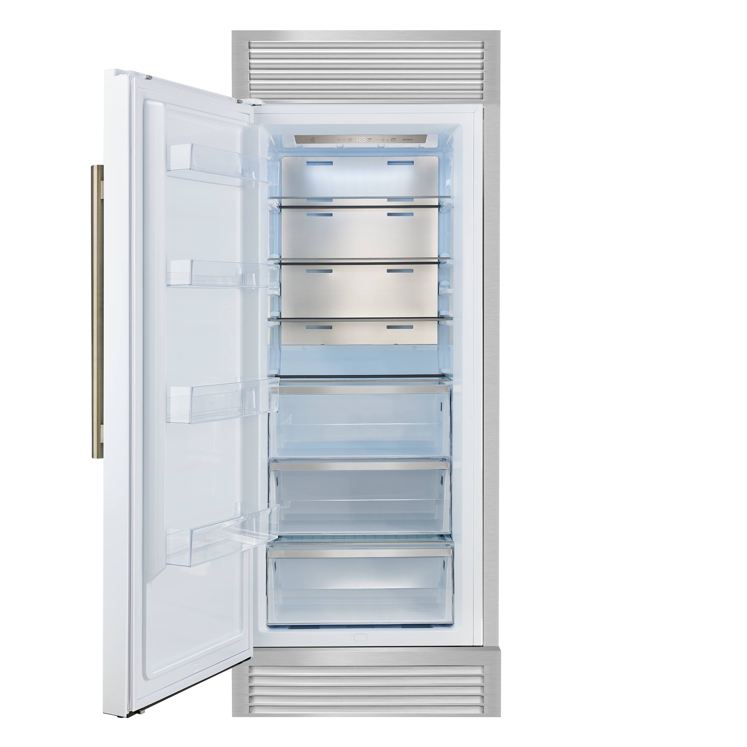 Alt View 1. Forno Appliances - Maderno 13.6 Cu. Ft. Built-In Upright Convertible Freezer with Decorative Grill - White.