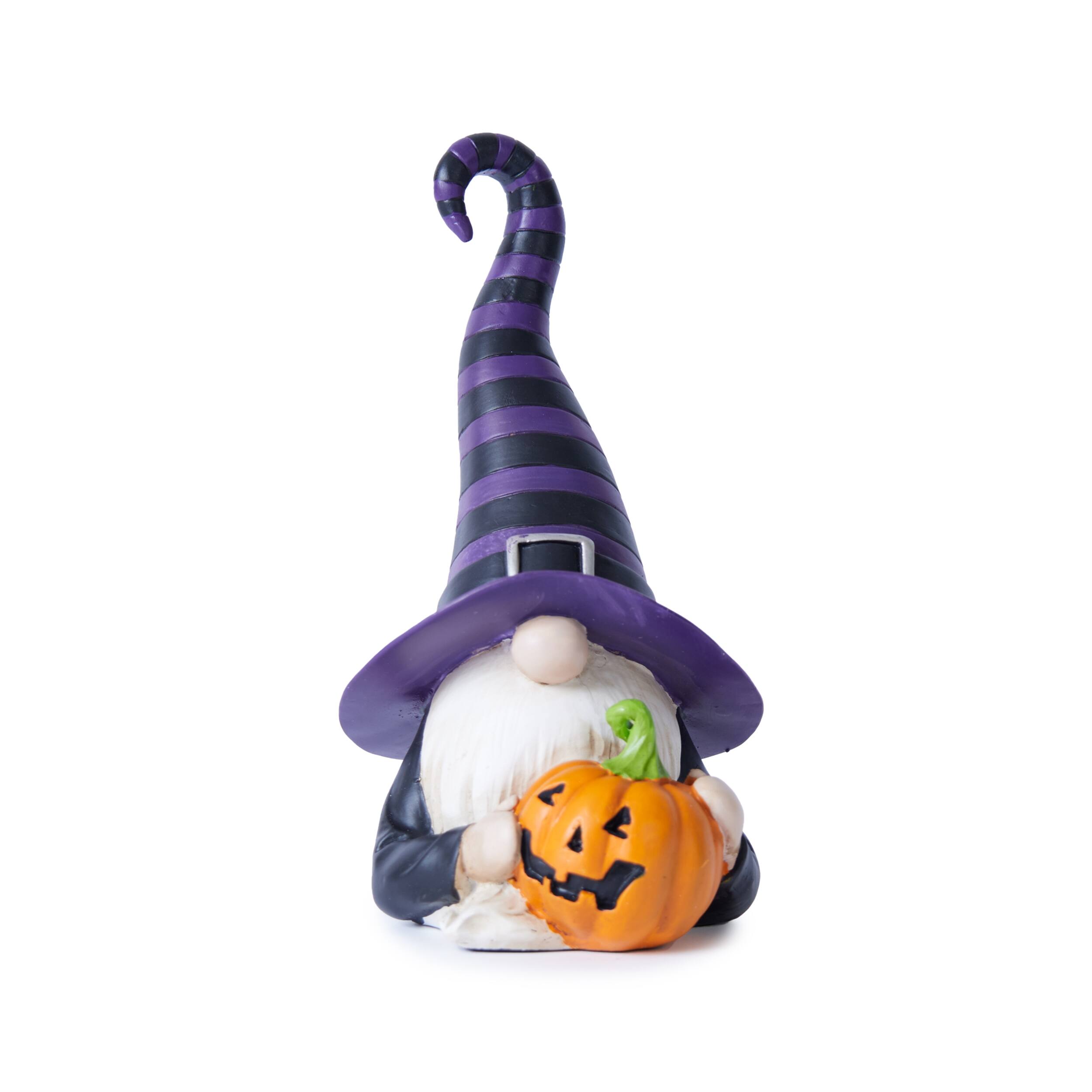 Left. BreeBe - Witch Gnome Figurine (Set of 2) - Purple.