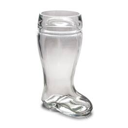 Silver Buffalo - Santa Claus Boot Sculpted Glass Cup | Holds 23 Ounces - Yellow