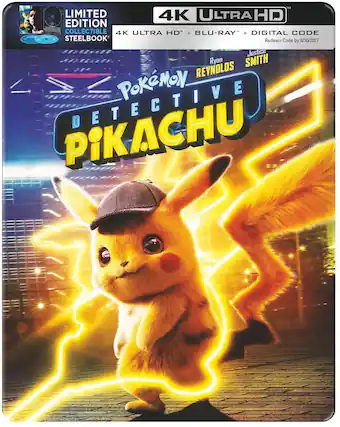 Front. Pokémon Detective Pikachu (Steelbook) - 4K Blu-Ray.