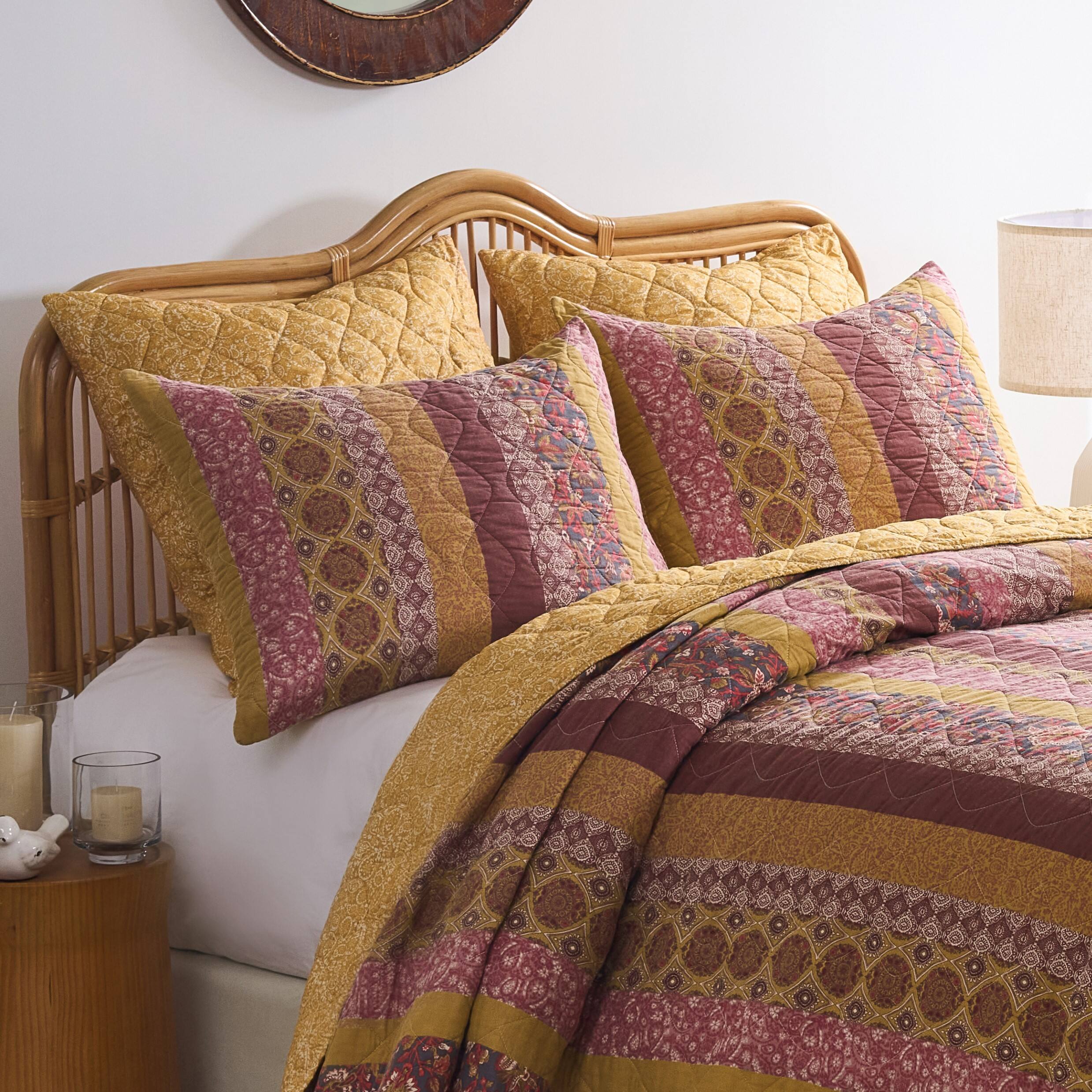 Angle. BreeBe - Marigold Sham Standard - Sunset.