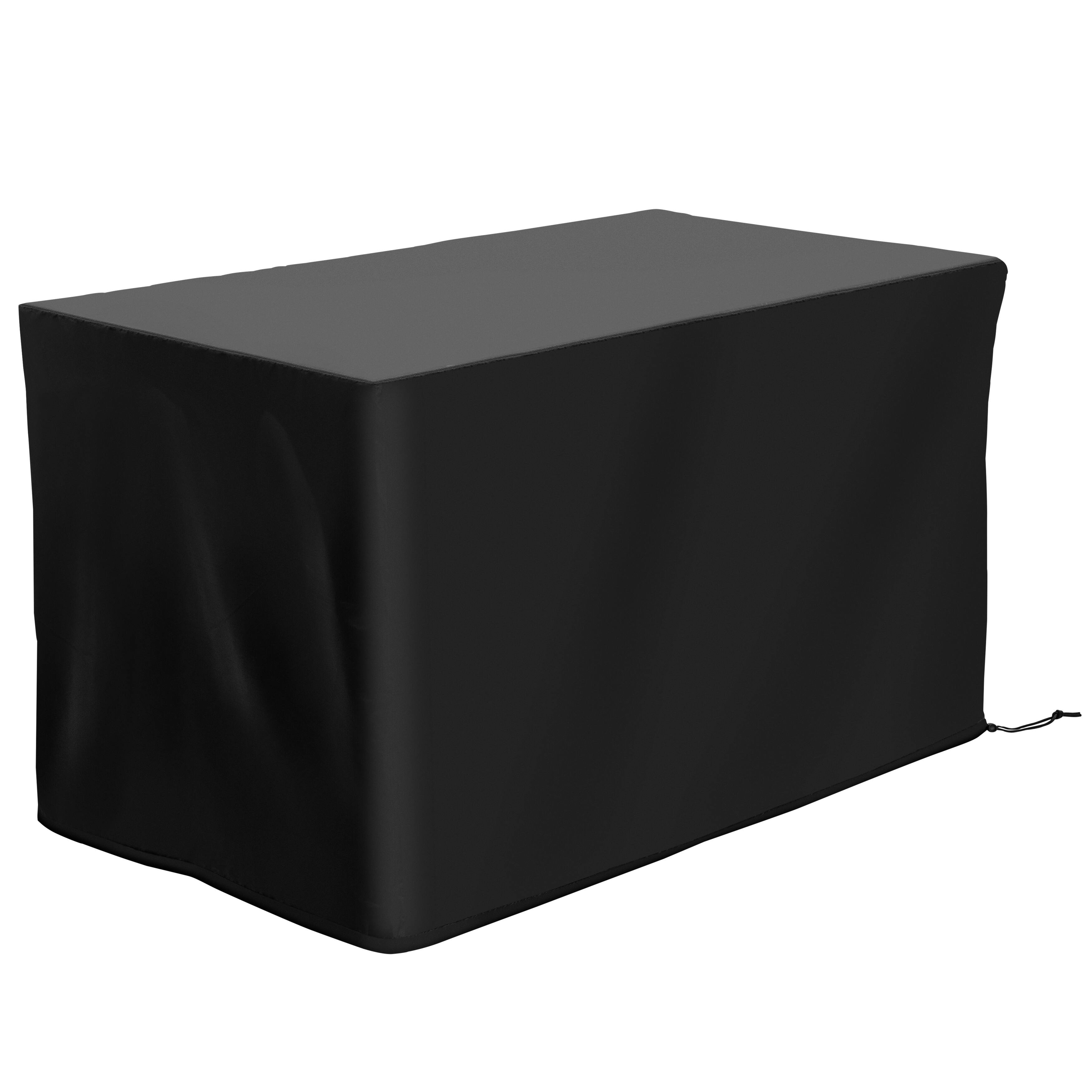 Left. Nuu Garden - Outdoor Fire Pit Cover, Water-Resistant Oxford Fire Pit Table Cover - black.