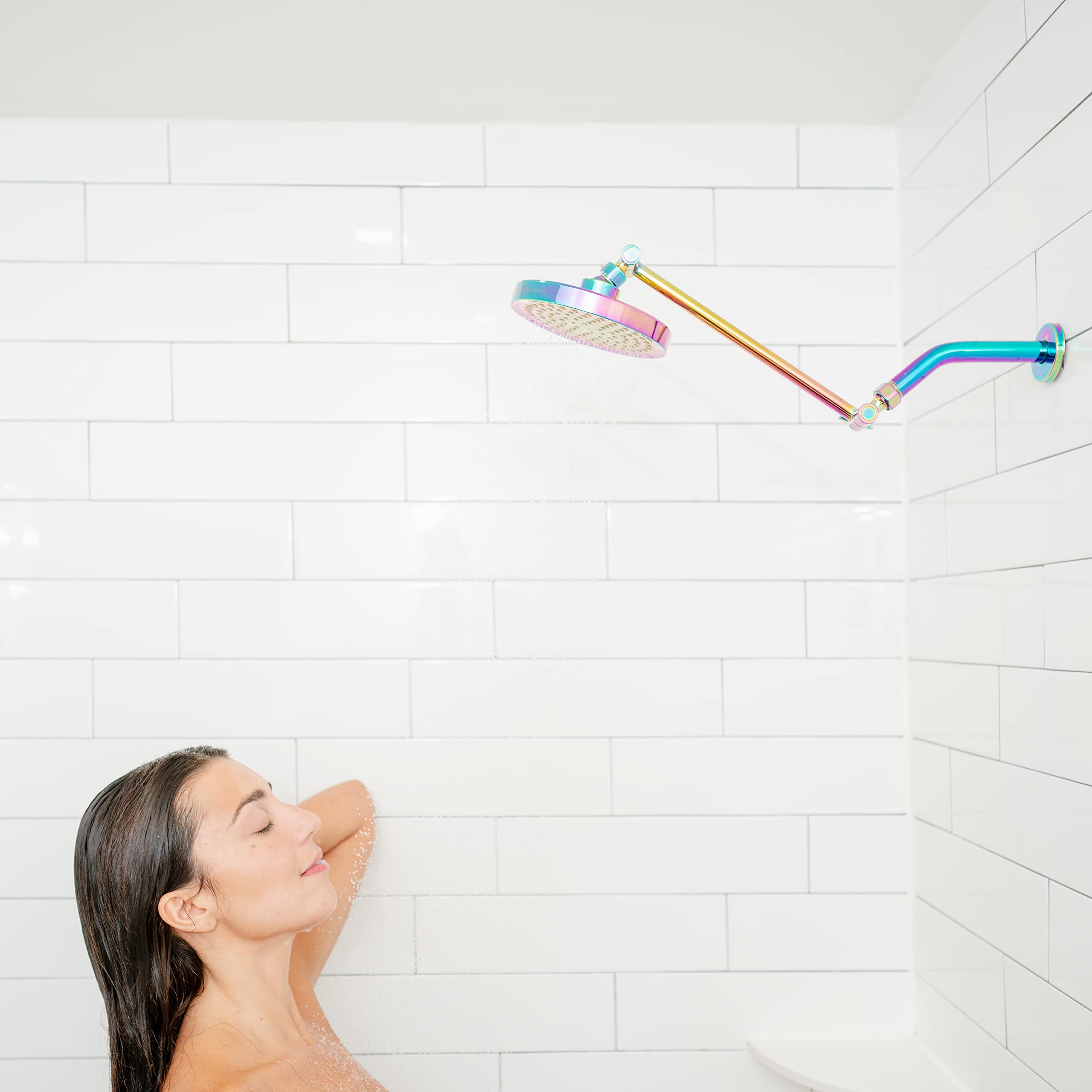 Alt View 9. Paradigms Interiors - Shower Head High Rain Quality Luxury Design 1 min Install Easy Clean Adjustable Replacement For Your Bathro... - 7. Charcoal Grey 6" Square-6 Inch Square.