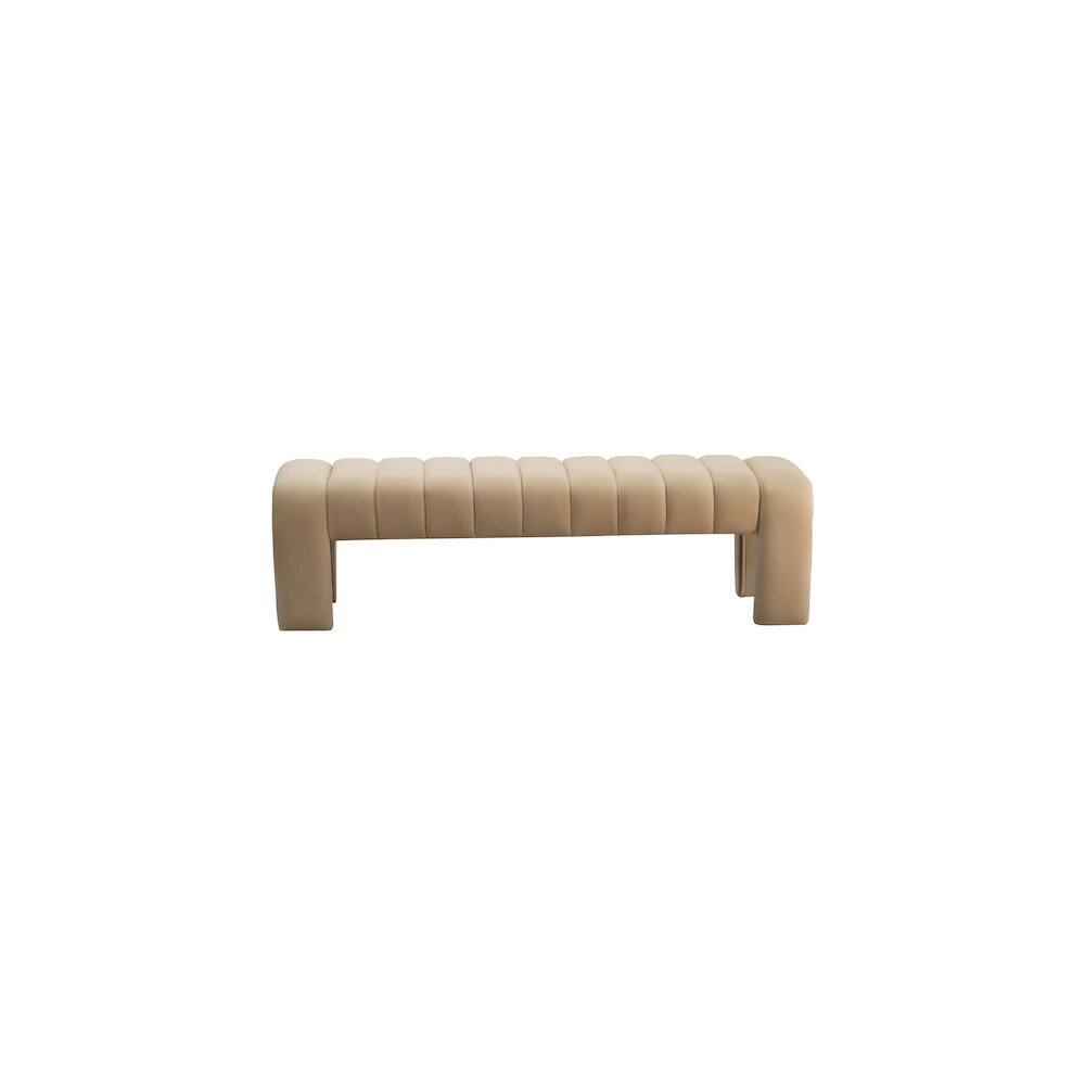 Alt View 1. Meridian Furniture - Andaz Camel Bench - Gray.