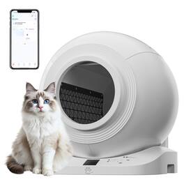 Brick Attic - Self Cleaning Litter Box with APP Control Safety Protection&Mat, Smart Automatic - White