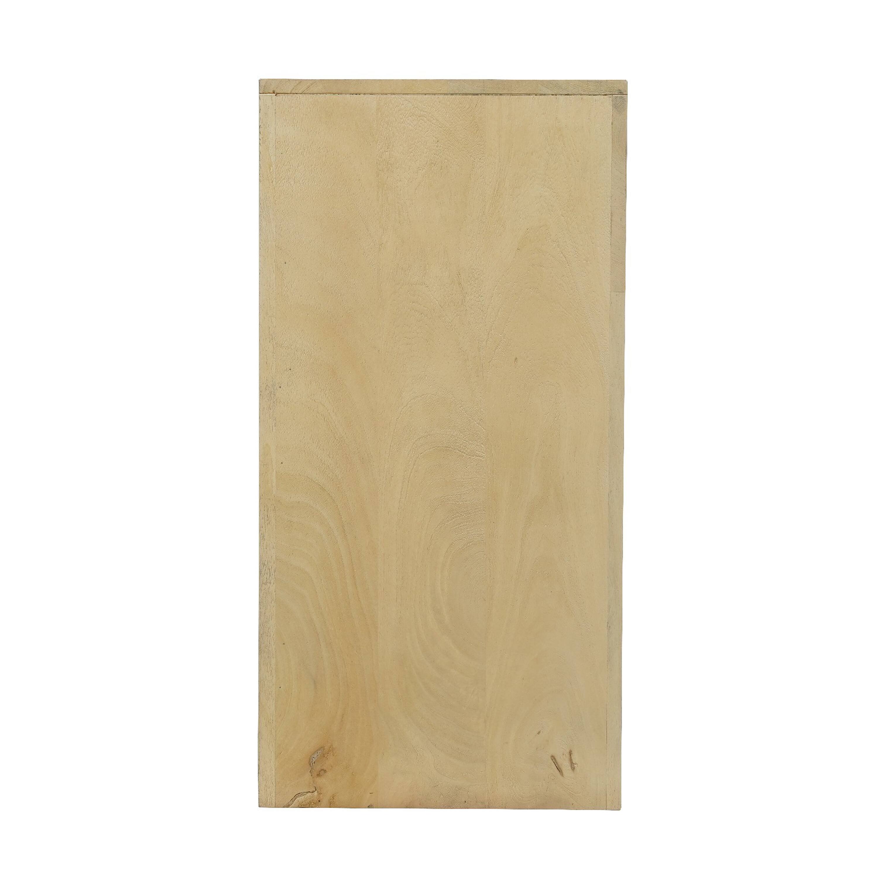 Alt View 1. Manhattan Lane - Kesna Console Sofa Table, 53 Inch Sculpted Arch, Light Beige Mango Wood - Beige.