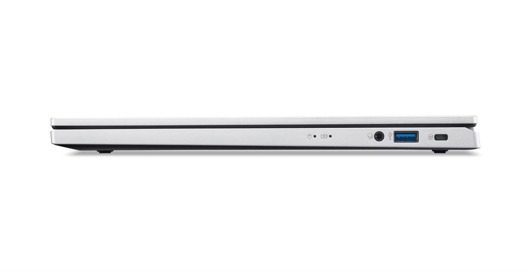 Alt View 5. Acer - Aspire Go 15.6" FHD Laptop, Intel Core i3-N305, UHD Graphics, 8GB LPDDR5, 256GB SSD, Wi-Fi 6, Slim Design - Pure Silver.