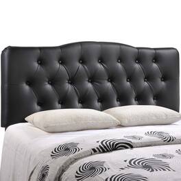 Annabel Upholstered Vinyl Queen Headboard by Modway - Black