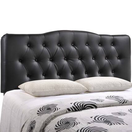 Front. Modway - Annabel Upholstered Vinyl Queen Headboard by Modway - Black.