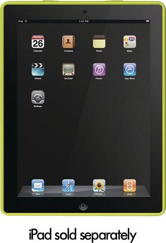 Front Standard. Macally - Soft Shell Case for Apple® iPad® 2 - Green/White.