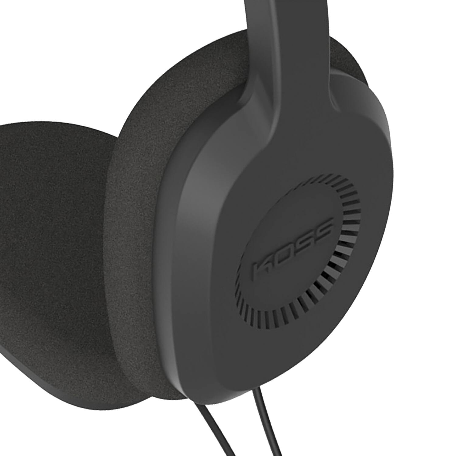 Alt View 5. Koss - KPH8 Wired On-Ear Lightweight Headphones, 3.5mm Connector, D-Profile Design, Dual-Entry Cord - Black.