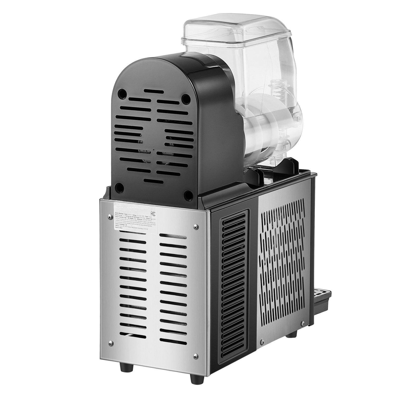 Alt View 10. Glintex - Commercial Slushie Machine 4L Single Tank Frozen Drink Maker for Party Restaurant Café Bar Home - Silver.