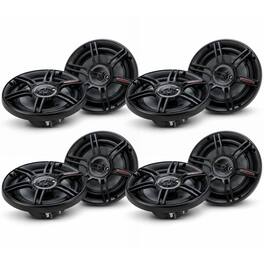 Crunch - CS-653 300 Watts 6.5-Inch 3-Way 4 Ohms Steel Basket CS Speakers (4 Pack) - Black