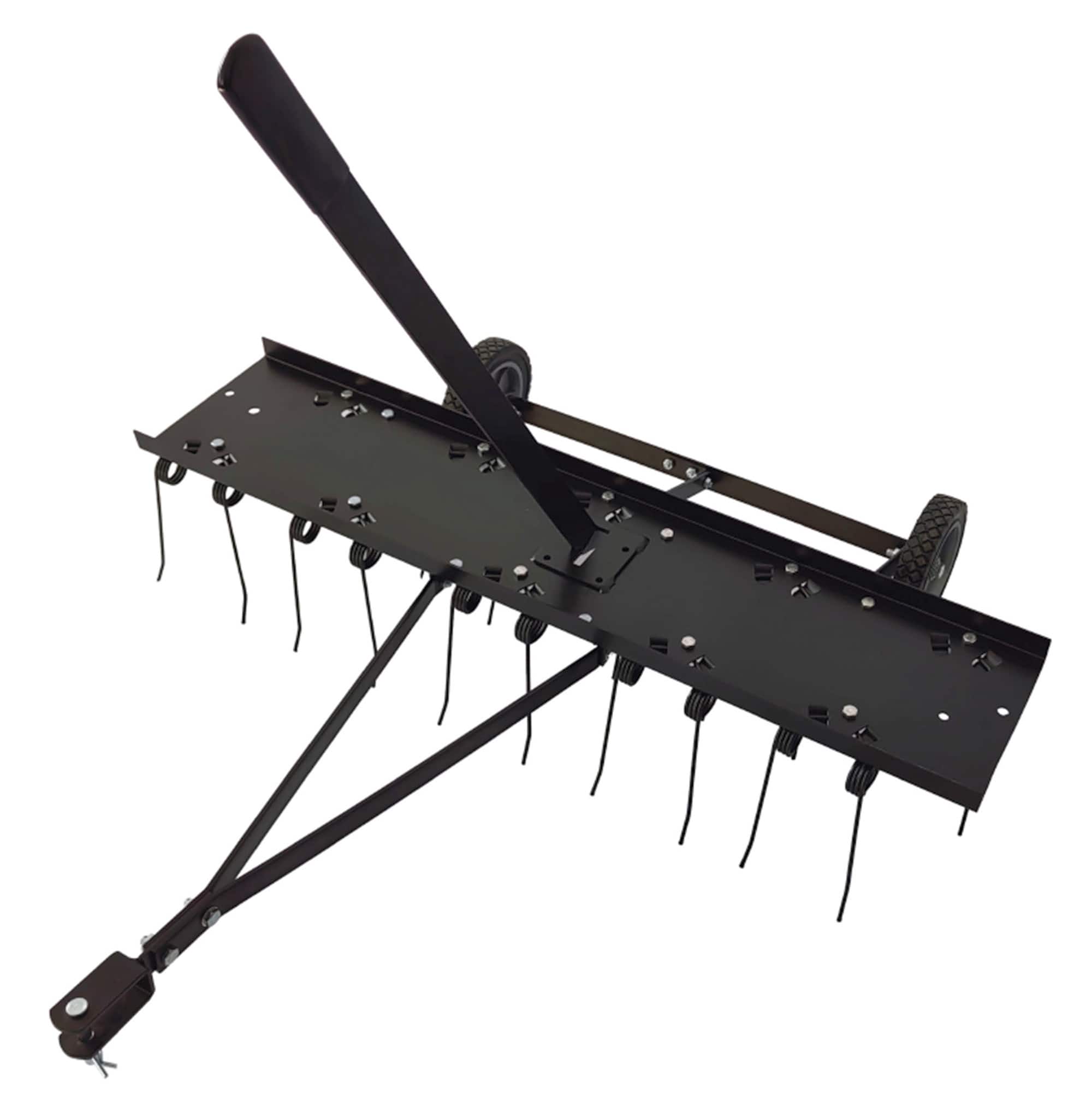 Yard Tuff - Tine Dethatcher, 40 Inch Pull Behind Thatcher for Lawn Mower and ATVs - Black