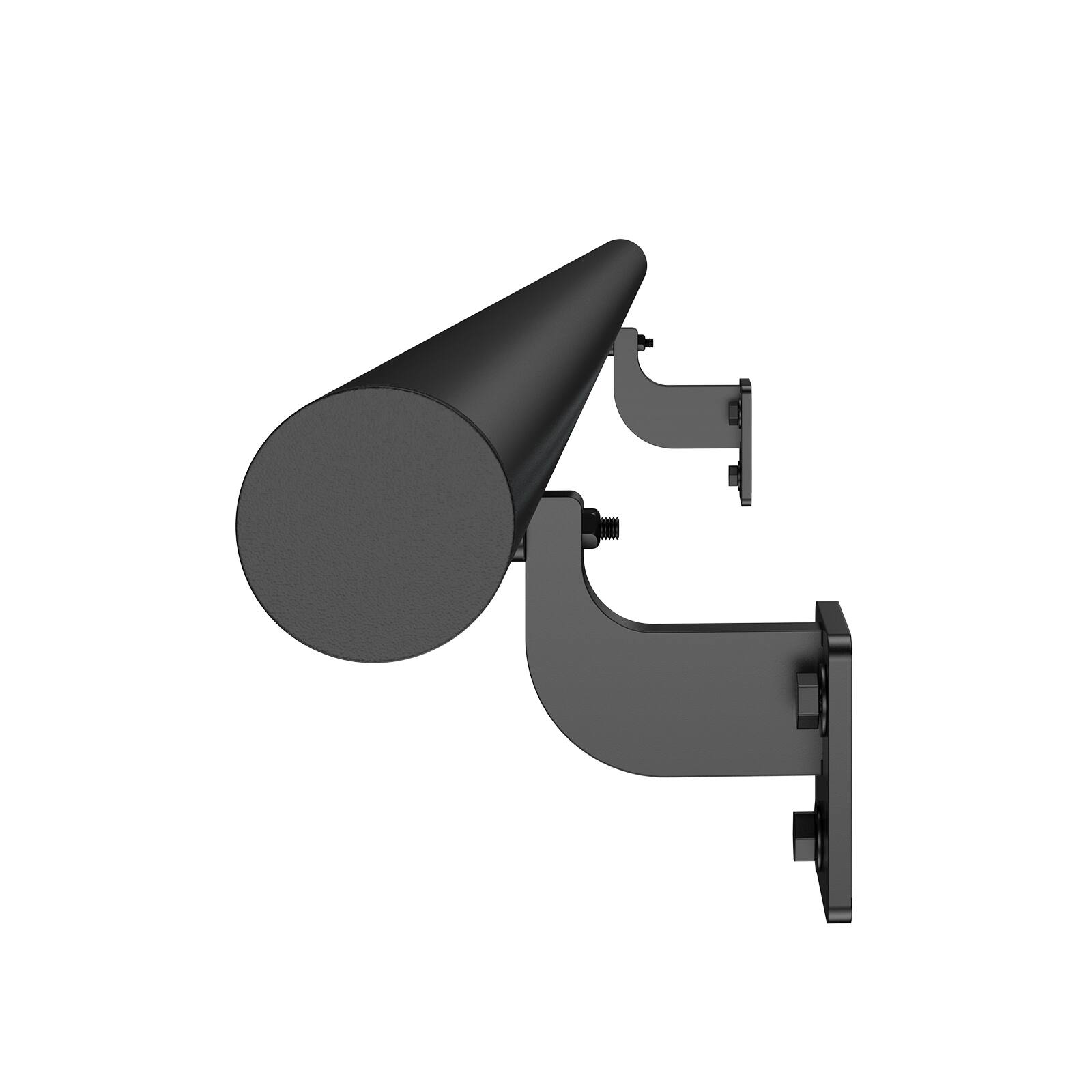 Alt View 5. VEVOR - Wall Mounted Stair Handrail, 4ft Pipe Staircase Handrail, Black Galvanized Aluminum, 1.26 inch Pipe Diameter - Black.