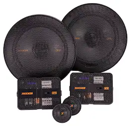 KICKER - KS Series 6.5" Component 2-Way Car Speaker with Polypropylene Cone (Pair) - Black