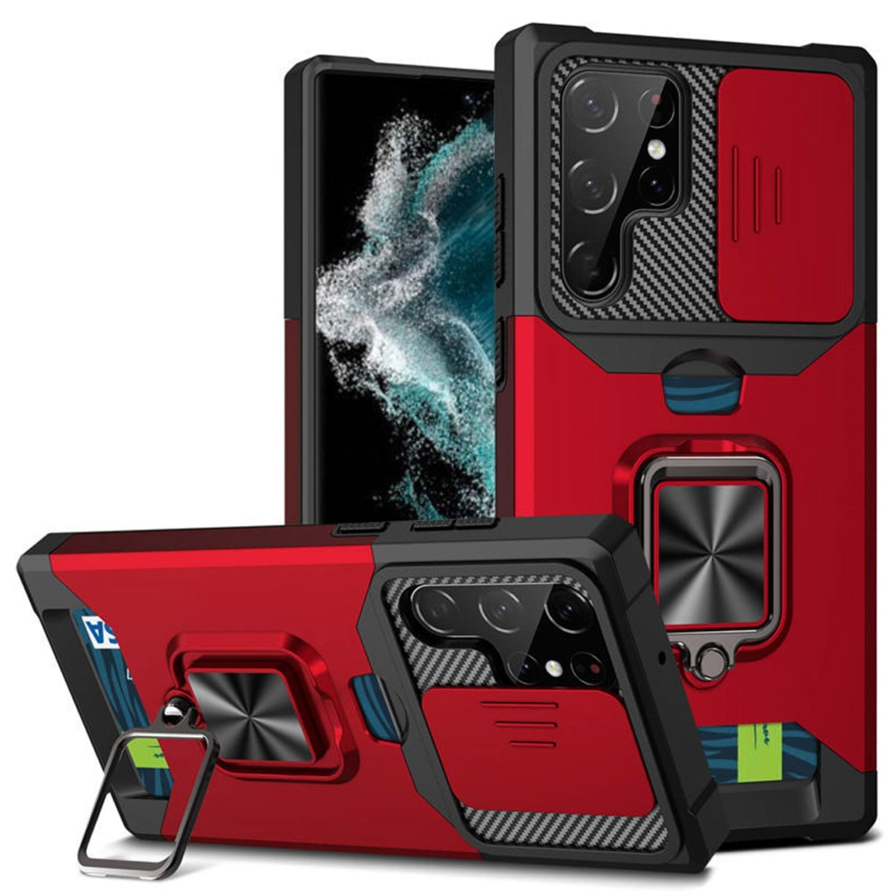 Kitcheniva - Multi-Function Magnetic Ring Holder Cover For Samsung S23 Plus - Red price history on PriceWatchPro