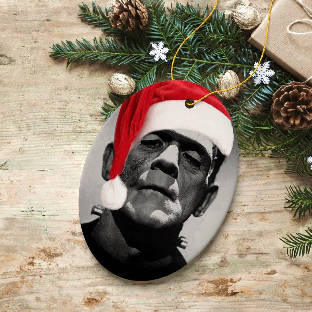 Back. OrnamentallyYou - Frankenstein Christmas Ornament - Multi-colored.