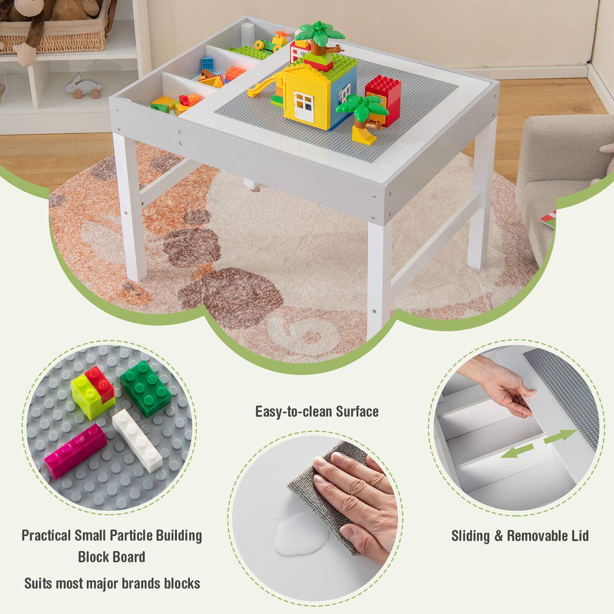 - Easy-to-clean Surface
- Practical Small Particle Building Block Board
- Sliding & Removable Lid
- Suits most major brands blocks