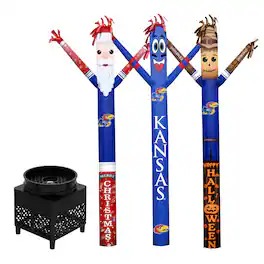 Sporticulture - Kansas Jayhawks Inflatable Crazy Sports Fan Bundle Set - Multicolor
