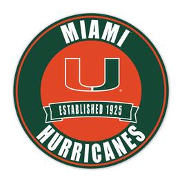 Fan Creations - Miami Hurricanes 24" Circle with Banner - Multicolor