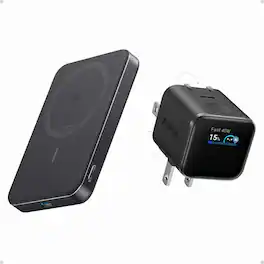 MagGo Power Bank (10K, Slim) + Anker Nano Charger (45W, Smart Display, 180° Foldable)