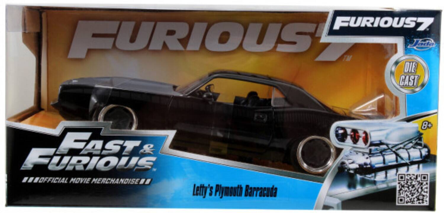 Furious 7, Fast & Furious, Official Movie Merchandise, Letty's Plymouth Barracuda, Die Cast, 8+