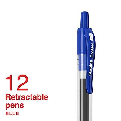 12 Retractable Pens  
BLUE  
Staples ProGel