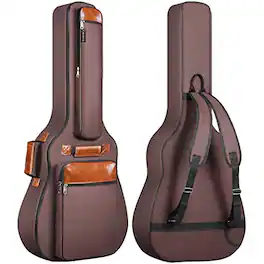 CAHAYA - Guitar Bag 40 41 42 In 6 Pockets Guitar Case Water Resistent Oxford Cloth 0.5 In Thick Sponge Padded CY0150