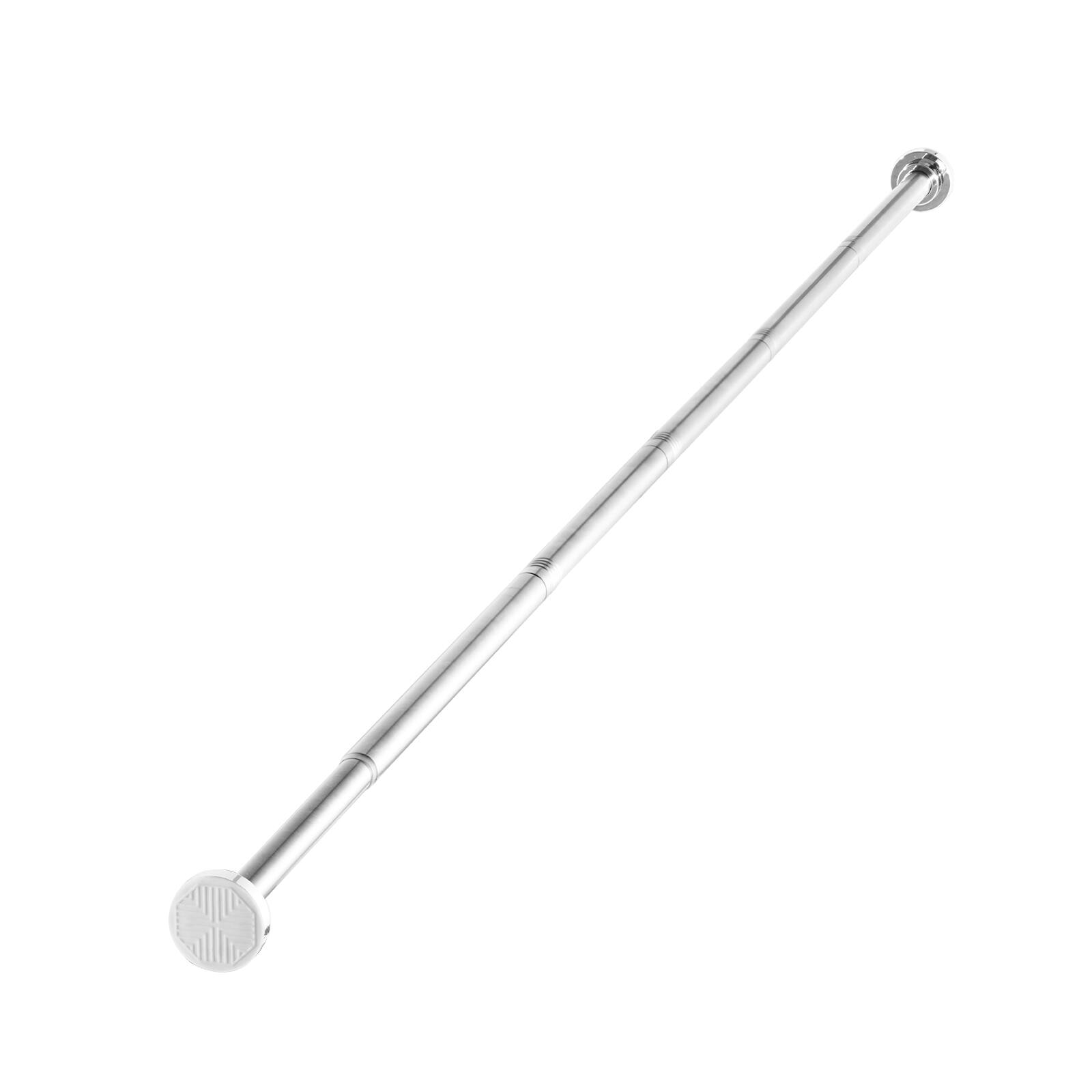 Alt View 5. VEVOR - Shower Curtain Rod, 28-76 Inches,1 Inch Diameter Adjustable Spring Tension Stainless Steel Telescoping Rod with Holders - Silver.