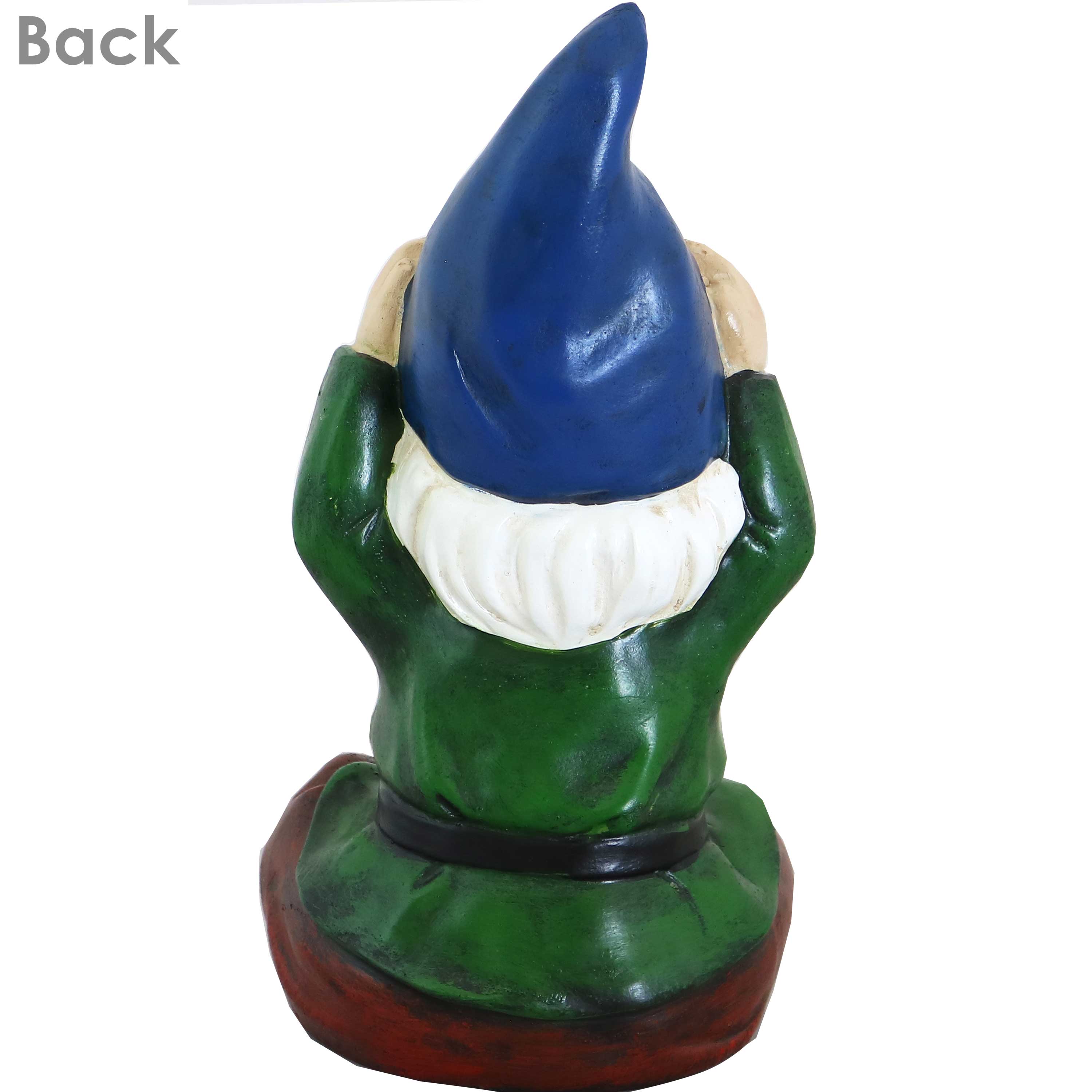 Alt View 5. Sunnydaze - Sage the Yoga Gnome Indoor/Outdoor Garden Statue - 11.75 in - Green.