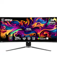 msi 34 UWQHD 3440 X 1440 MAG ME ARSENAL GAMING QD OLED 175 Hz 0.03 ms OLED CARE 2.0 I VESA CERTIFIED DisplayHDR 400