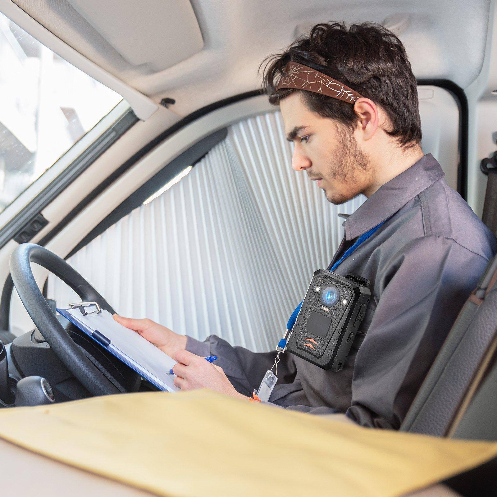 Alt View 1. Glintex - Police Body Camera 1440P HD, 128GB, Audio Video Recording, Night Vision, Waterproof, GPS, 2.0'' LCD.