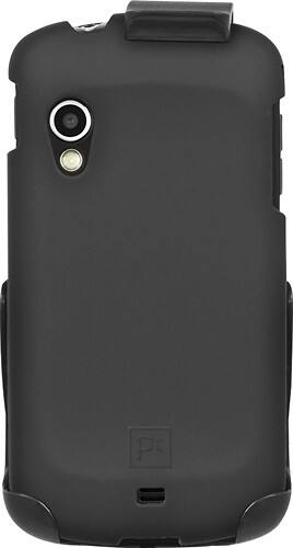 Front Standard. Platinum Series - Case with Holster for Samsung Stratosphere Mobile Phones - Black.