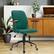 Alt View 18. Costway - Velvet Swivel Adjustable Office Chair with Wooden Armrests - Green.
