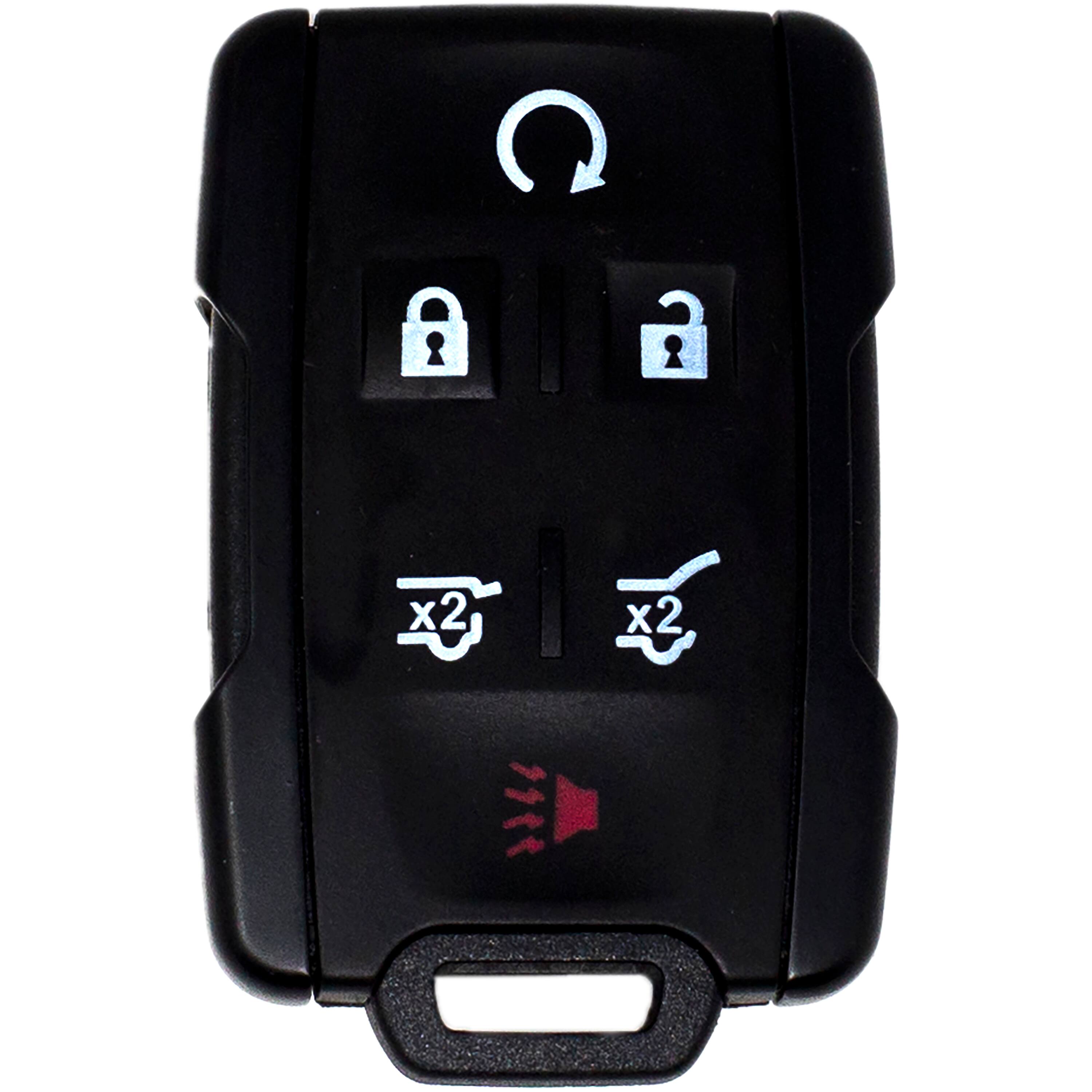 Back. Car Keys Express - Car Keys Express Replacement GM Remote - 6 Buttons (Lock, Unlock, Panic, Hatch, Hatch Glass, and Remote Start) - Black.