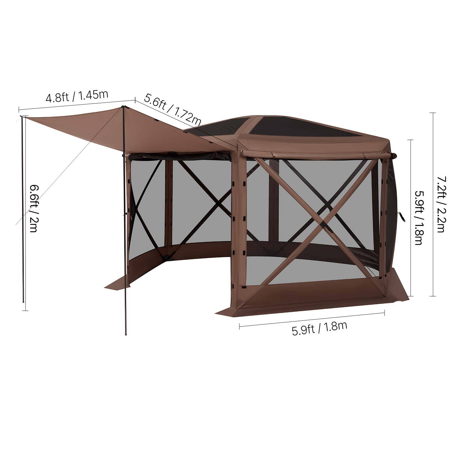 4.8ft / 1.45m  
5.6ft / 1.72m  
6.6ft / 2m  
5.9ft / 1.8m  
7.2ft / 2.2m  
5.9ft / 1.8m