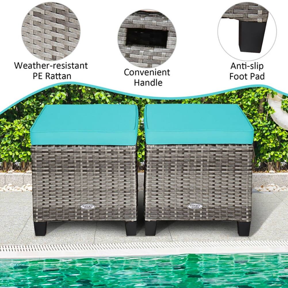 Weather-resistant PE Rattan  
Convenient Handle  
Anti-slip Foot Pad