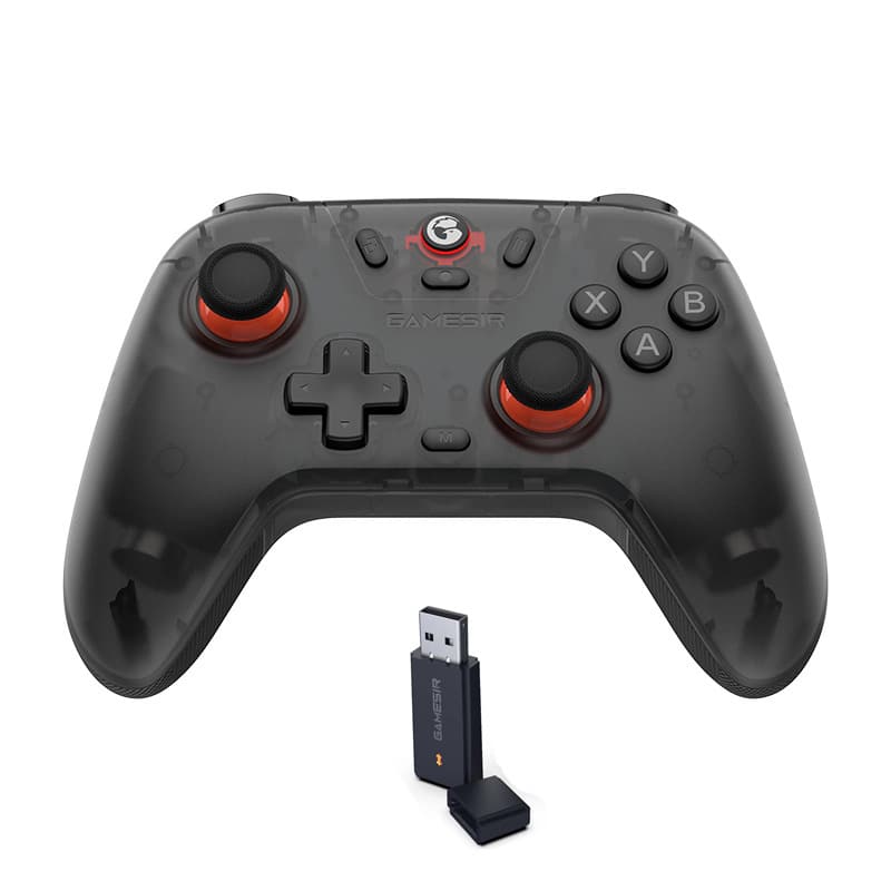 Cluzine - For PC & Switch2 Bluetooth Wireless Game Controller with 2.4G, Vibration & Motion Control - Black