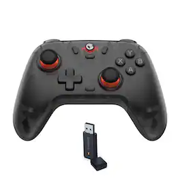 Cluzine - For PC & Switch2 Bluetooth Wireless Game Controller with 2.4G, Vibration & Motion Control - Black