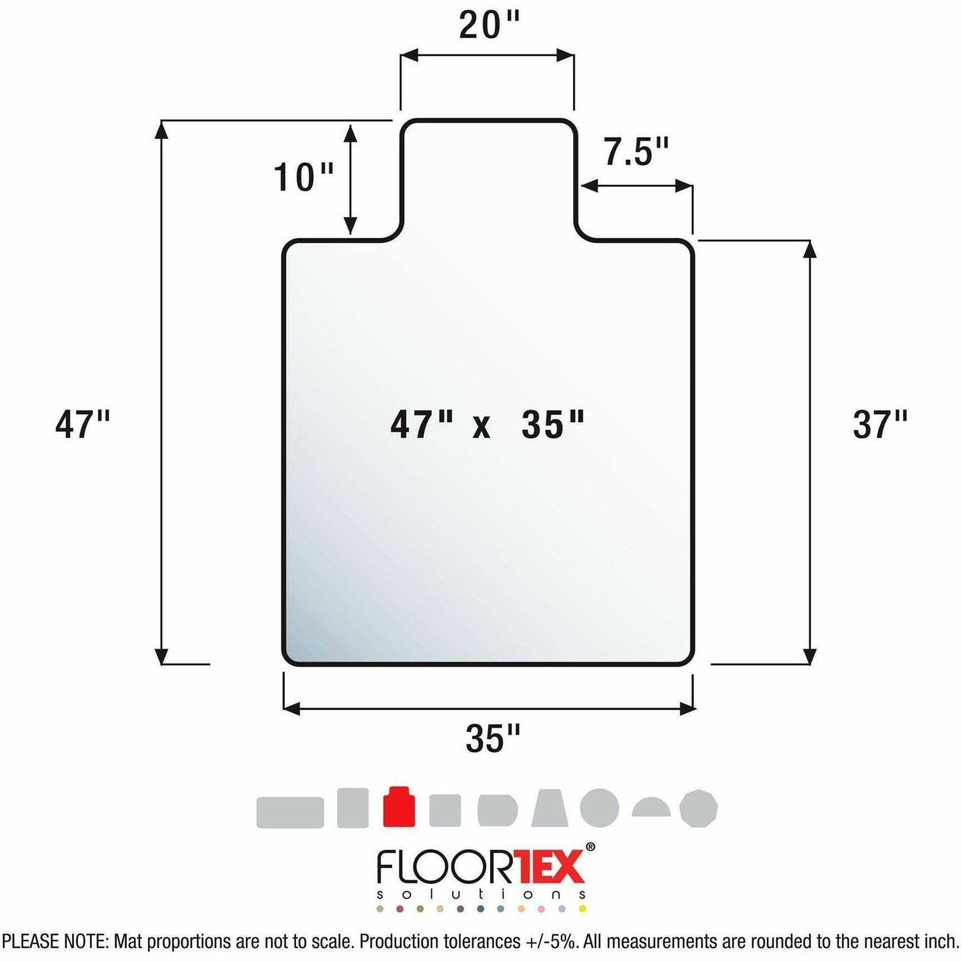 Alt View 24. Floortex - Ultimat Polycarbonate Lipped Chair Mat for Carpets up to 1/2'' - 35'' x 47'' - Clear.