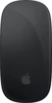 Front. Apple - Magic Mouse - Multi-Touch Surface (USB-C) - Black Multi-Touch Surface.