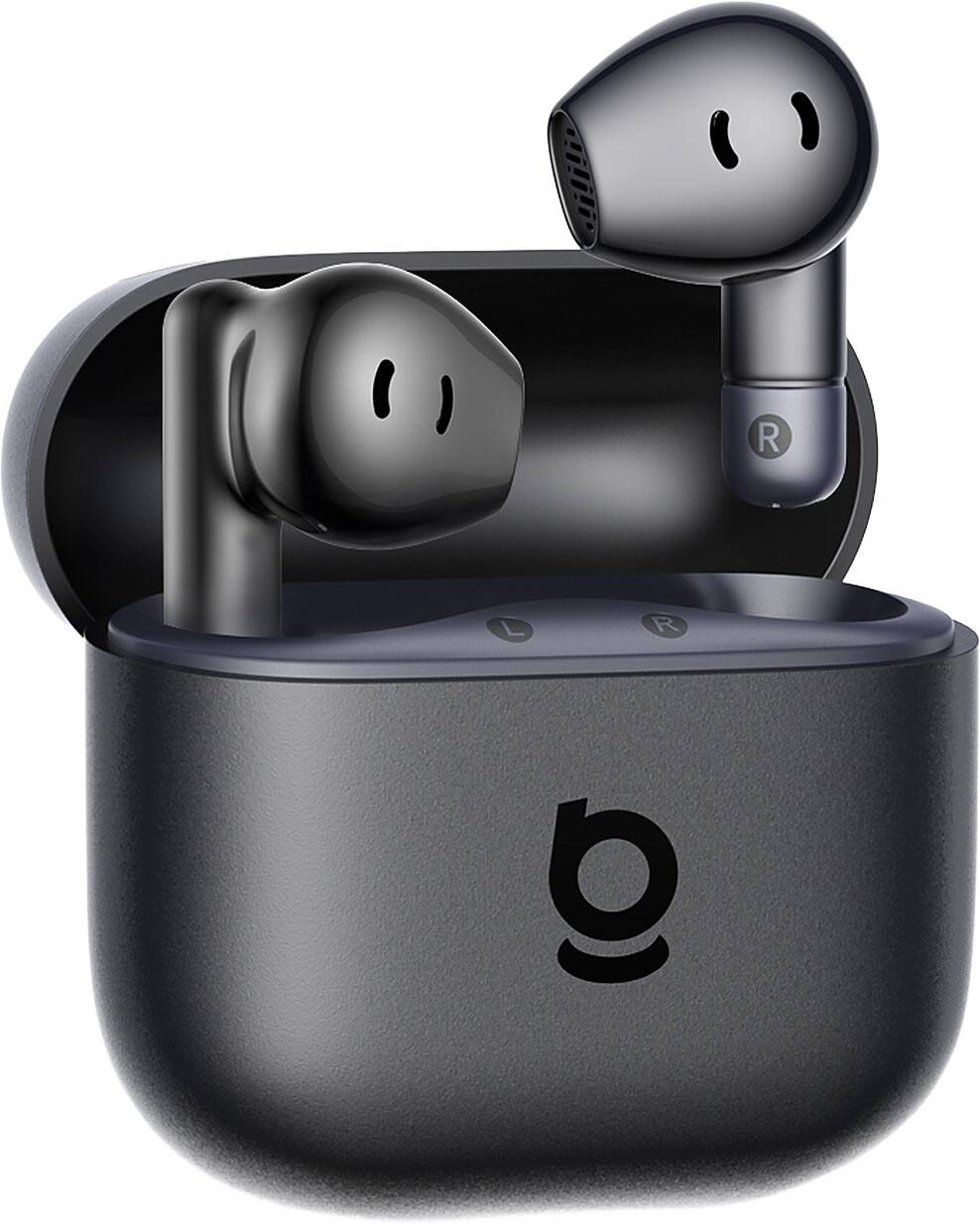 Left. Baseus - Baseus Bass BS2 Lite True Wireless Earbuds,10 mm Driver,40-Hour Battery,2-Mic ENC,IP55 - Black - Black.