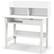 Alt View 1. Kadyn - Home Office Computer Desk with Storage Shelves and Drawer Ideal for Working and Studying, Home Office Desks - White.