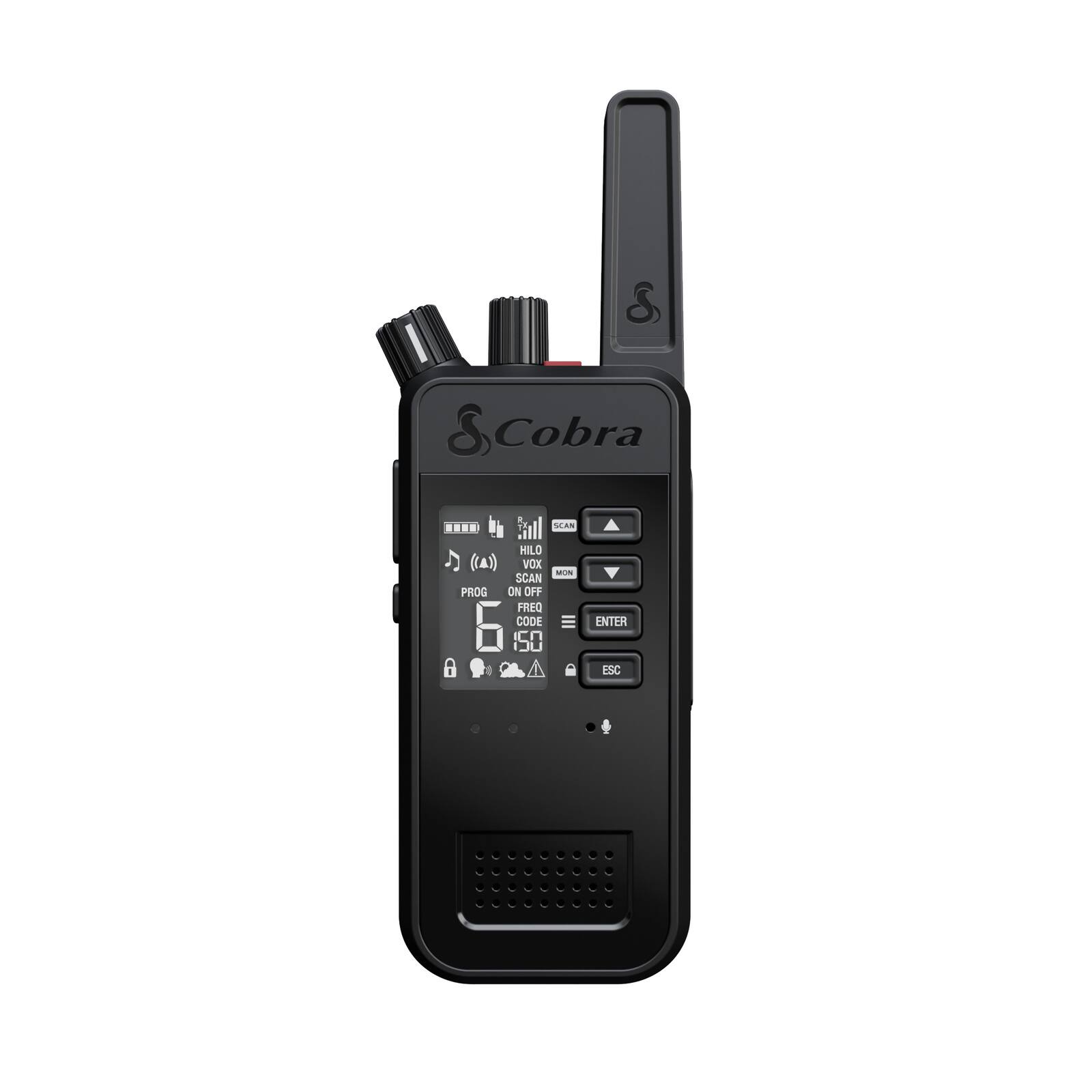 Cobra - Sall SLAN HILO ((A) VCX MON SCAN PROG ON OFF FREO CODE IC ENTER ESC